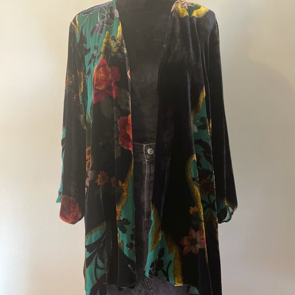SOLD Vintage Anie A. Silk Open Cardigan - Picture 1 of 6